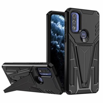 China Shockproof Case Drop Resistant Cell Phone Case With Armor V-Bracket For Motorola Back Cover for sale