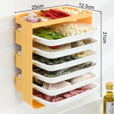 China Freshness Preservation Wholesale Good Quality Kitchen Food Cook Multi-function Dish Rack Side Preparation Storage Container for sale