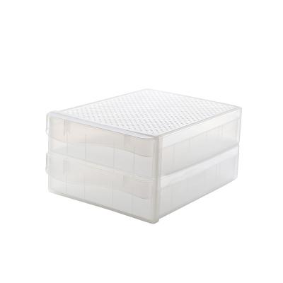 China Freshness Preservation Sell Well New Type Two Layers Egg Organizer Box Plastic Storage Box Drawer for sale