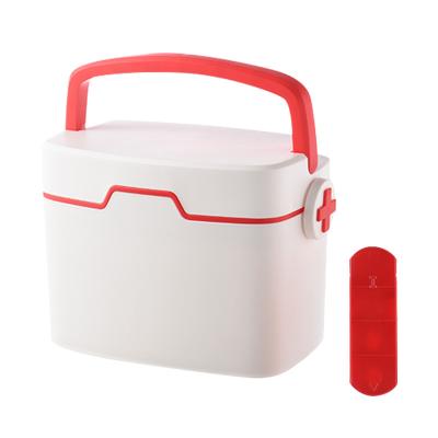 China Portable Household Double-Layer Viable Stored Special Hot Selling Plastic Medicine Storage Box for sale