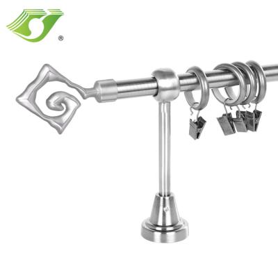 China Country Russia Curtain Accessories 19mm Stylish Metal Window Adjustable Curtain Rods And Rails for sale