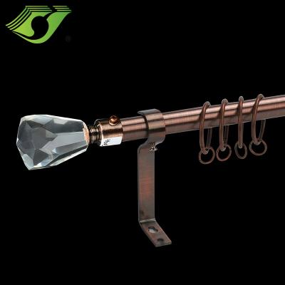 China Country Wholesale Cheap Chrome Curtain Pole Rustproof Glass White Curtain Rod Te koop