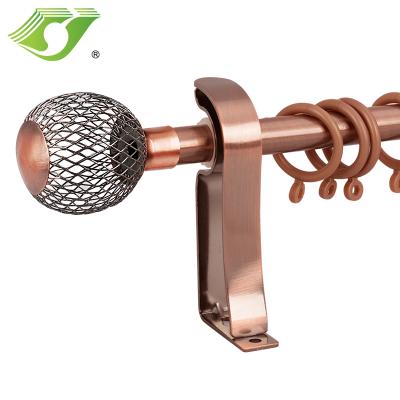 China Wholesale Country JNS Style Simple And Convenient Tension Curtain Rods Set With Round Bezel And Curtain Accessories Te koop