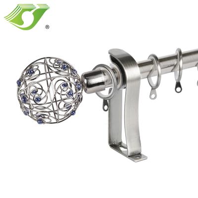 China Stardeco Modern Aluminum Metal Iron Luxury Curtain Rod Set Includes Finials Rings Brackets And Fittings Set Standard Easy Install Te koop