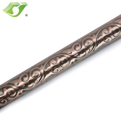 China Country Stardeco Iron Embossed Wrought Embossed Curtain Tube Pole for sale