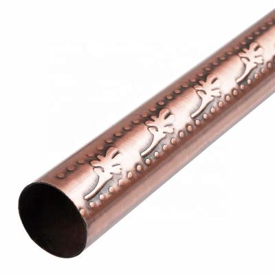 China Country JNS Custom Factory Production Classic Emboss Chinese All-season Metal Curtain Pipe Iron Pole Tracks And Accessories Low Prices for sale