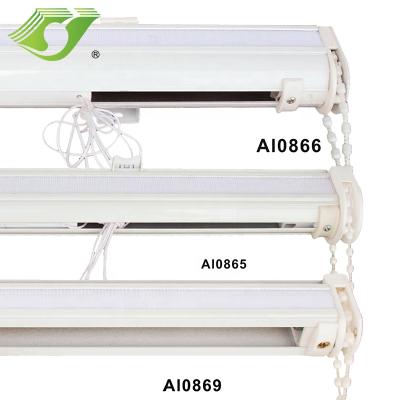 China STARDECO Country Top Sell Electric Heavy Duty Roman Blinds Roller Blinds Home Blinds Shades Aluminum Curtain Track for sale