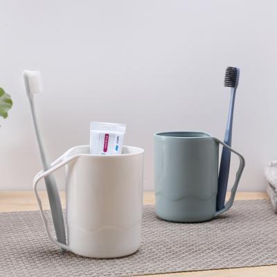 China Modern Modern Couple Toothholder Toothbrushing Cup Rinsing Cup Household Mouthwash Cup Plastic Single Rinse for sale