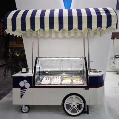 China Italian Commercial Ice Cream Catering Supply Cart for sale