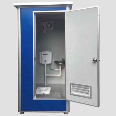 China Customized Traditional Mobile Toilet Traditional For Construction Site Outdoor Temporary Hand Wash Shower Room With Waste Box And Fan for sale