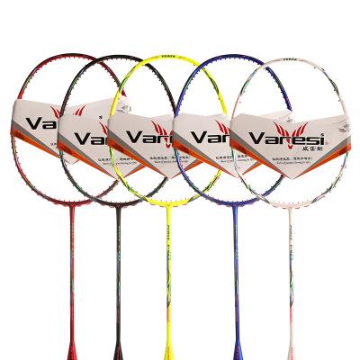 China Varesi Professional Optimum Durable Full Carbon Type Tend 26-30 Pound Badminton Racket for sale