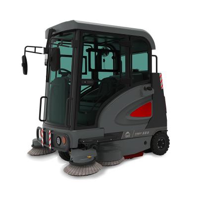 China GM1900ED Hotels Spare Full Enclosed Large Sweeper Car Electric Auto-dumping Ride On Road Floor Sweeper for sale