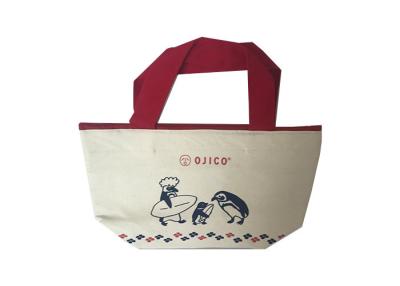 China 10A Katoenen doek Tote Bags Geïsoleerde Tote Bag Met Zipper Te koop