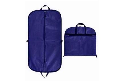 China Custom Black/Blue Nonwoven Suit Garment Bag With Handle Dustproof Design Zipper Closure for sale