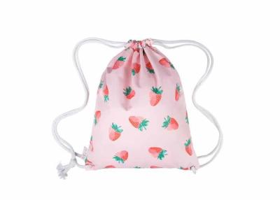 China customized Pink digital full Printed Drawstring Backpack With Adjustable Straps for sale