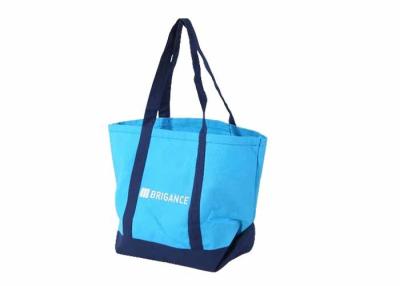 China Customized Logo Cotton Tote Bag in Blue for Shopping and Promotional Use zu verkaufen