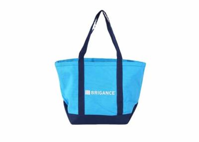 China customized Reusable Cotton Tote Bag Vibrant Blue Shopping Bag With Silk Screen Printing zu verkaufen