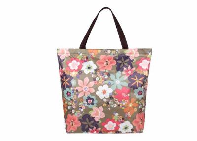 China Eco Friendly RPET Foldable Tote Bag with Waterproof Coating PP Webbing Handle Full Printing Design en venta