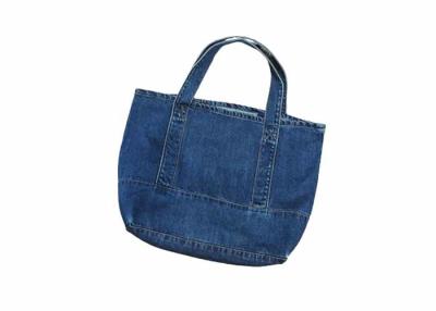 China Customizable Fashion Blue Denim Tote Shopping Bags Custom Logo for sale