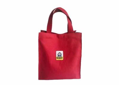 China Customized Logo Small Red Canvas Lunch Tote Bag For Camping And Shopping for sale