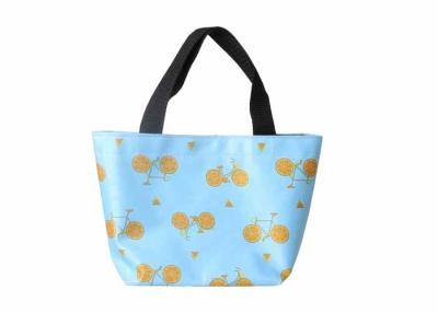 China Customizable Blue recycled Polyester Tote Bags Full Printing Shopping Bag for sale