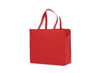 China Waterproof Lightweight Red Non Woven Tote Bag For Eco Friendly Shopping for sale