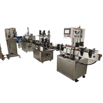 China Silver Gray 304 Stainless Steel Bottle Filling Machines Filling And Labeling Capping Machine for sale