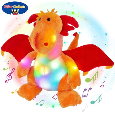 China 12' Plush Dragon Wing Stuffed Plush Toy Doll Holiday And Birthday Gifts For Kids LED Light Up Music CHARIZARD for sale