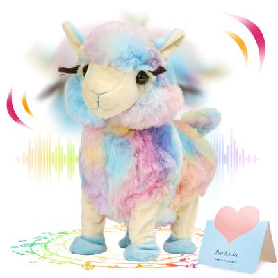 China Eeletric Llama Plush Rainbow Musical Lamb Alpaca Soft Plush Toy Glow Gift for Kids on Birthday for sale