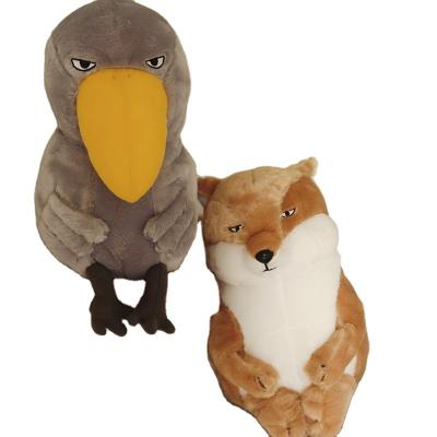 China Wholesale Custom Soft Mourning Funny Sitting Position Toucan Fox Stork Stuffed Toy Doll Pillow Manufacturer Kids Gift For Kid for sale