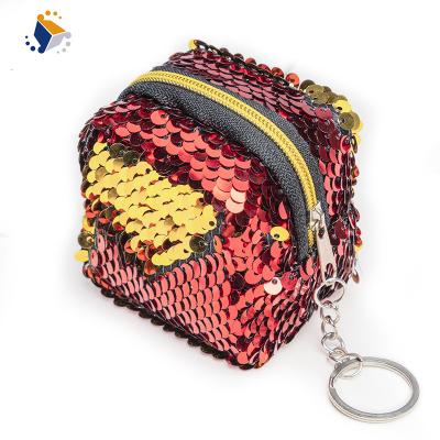 China Custom Kids Coin Purse Mini Two-Tone Coin Bag Purse Cute Organizer Bag Sequin Manufacturer Wholesale Hot Selling Kids Gift Cute Sequin Manufacturer For Kids Gift Baby for sale