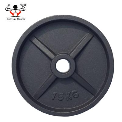 China Cross Fit Weightlifting Training Black Or Gray Painting Cast Iron Weightlifting Weight Plate for sale