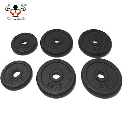 China High Quality Standard Black Weight Lfiting Use Plate Paint Cast Iron Weight Plates for sale