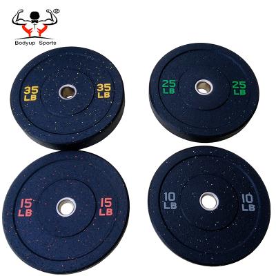 China Popular Weightlifting Gym Cross Fit Weightlifting Crumb Barbell Training Bumper Plates for sale