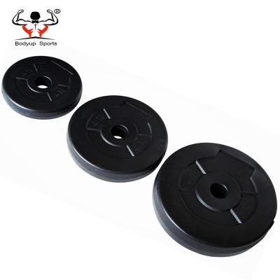 China Cross Fitted Weight Lifting Training Weight Lifting Training Weights 1 Inch Black Concrete Plates for sale