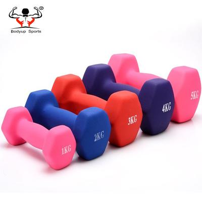 China Bodybuilding Fitness Banana Grip PVC Coated Neoprene Dumbbell for sale