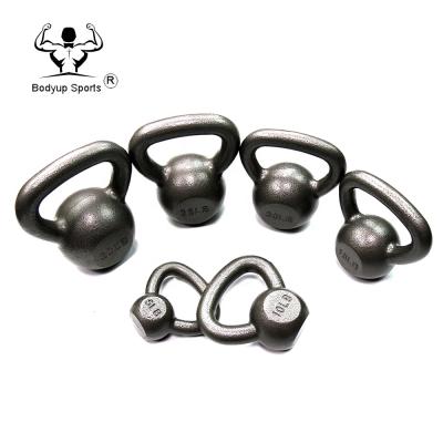 China Gray Paint Cast Iron Hammertone High Quality Universal Kettlebell for sale