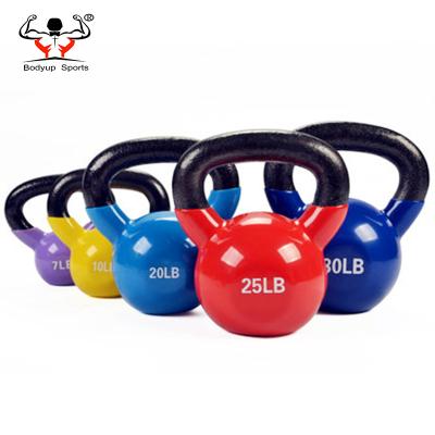 China Cross Fit Weight Lifting FullBody Workout Weight Loss And Strength Training PVC Dipping Vinyl Coated Kettlebell for sale