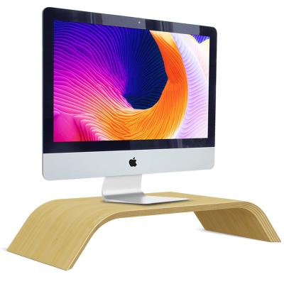 China Other SAMDI Factory Wholesale Wooden Portable Monitor Stand Desktop Monitor Stand Bamboo for sale