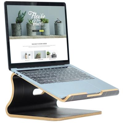 China Other SAMDI Manufacture Ebony Wood Laptop Stand Laptop Stand Wooden Stand For Laptop for sale