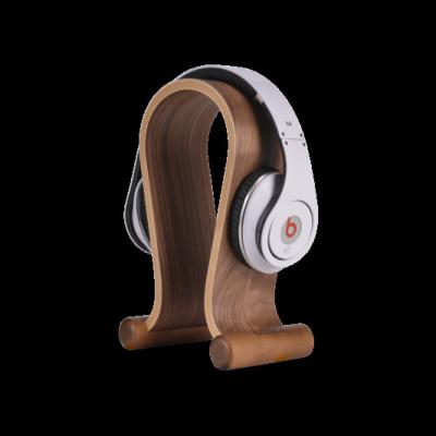 China SAMDI Best Selling Adjustable Wooden Earphone Display Earphone Holder Rack Gaming Headset Stand for sale