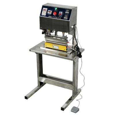 China Model Type QF400X2 Pneumatic Manual Food Sealing Machine Foot Type Aluminum Foil Sealer Machine Heat Sealer Sealer for sale