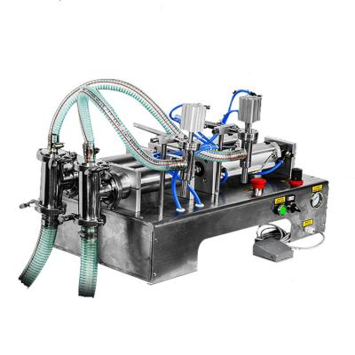 China XRY-1000Y Food Model Semi-Automatic Liquid Filling Machine With Double Nozzles For Hand Sanitizer for sale