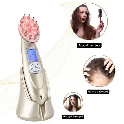 China Multifunctional Hair Loss Prevention Red Light Scalp Treatment Brush EMS Hair Regrowth Comb for sale