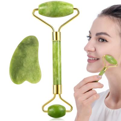 China Whitening Amazon Jade Massage Gua Sha Sha Jade Hot Selling Facial Roller for sale