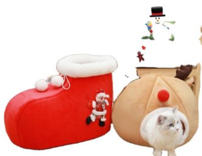 China Removable Cotton Cat House Pet Cat Bed Cartoon Style Amazon Cover Pets Beds Warm Winter Removable for sale