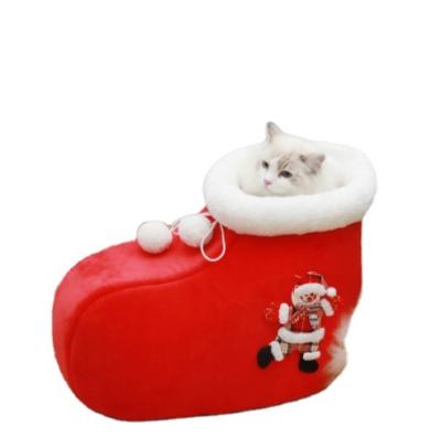 China Cat Beds Mat Bag For Washable Dog Cave Cat House Tent Very Soft Cat Bed Warm Pet Soft Basket Windproof Supplies Small for sale