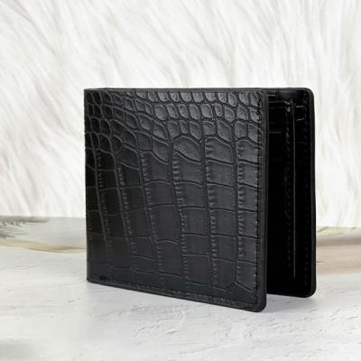 China Wholesale HOT SALE Front Pocket Men Purse Factory Fashion Vintage Rock 2022 Fold Casual High Quality Alligator Wallet PU Leather for sale