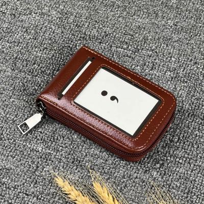 China Normcore/China Minimalist Hot Sale High Quality Leather Wallet Silver Clip Zipper Men PU Card Holder Multi Zipper Wallet High Quality Factory for sale