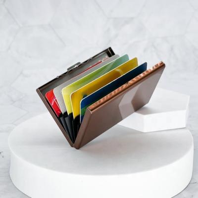 China 2022 Hot Selling Normcore/Minimalist Mini Wallet Minimalist Credit Card Holder Wallet Slim Business Card Holder Small Metal Card Holder Wallet for sale